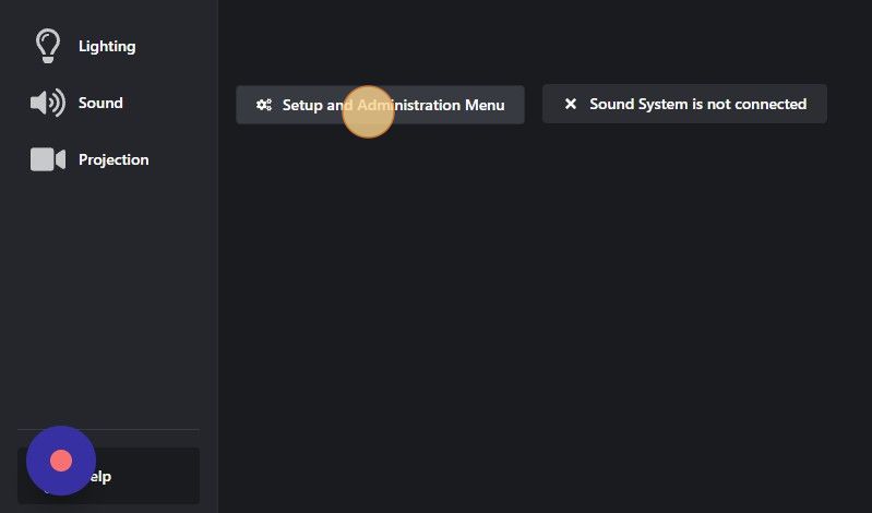 Click Setup and Administration Menu