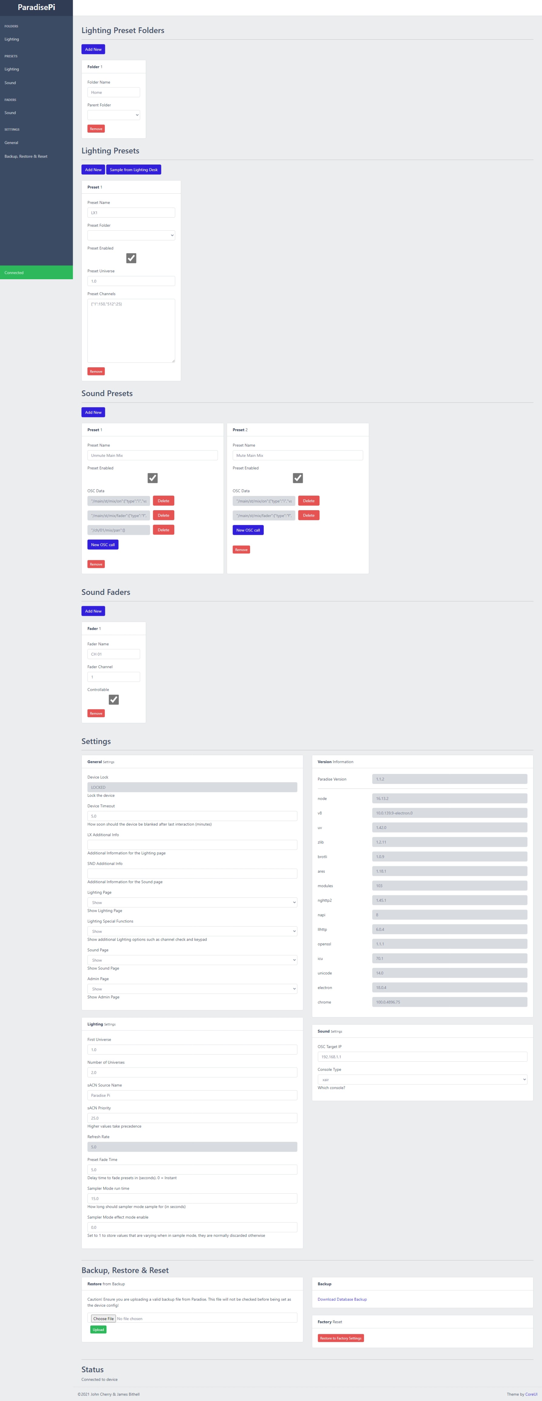 v1 Admin Interface