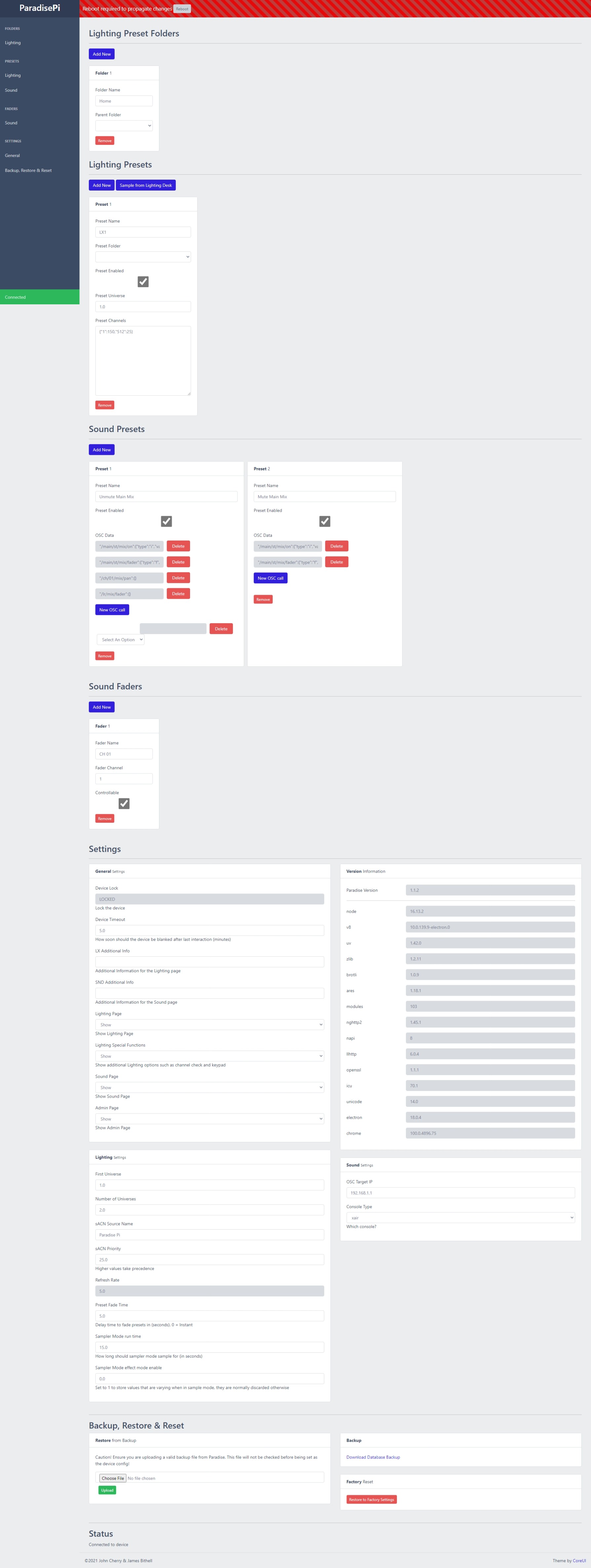 v1 Admin Interface